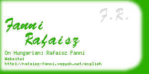 fanni rafaisz business card